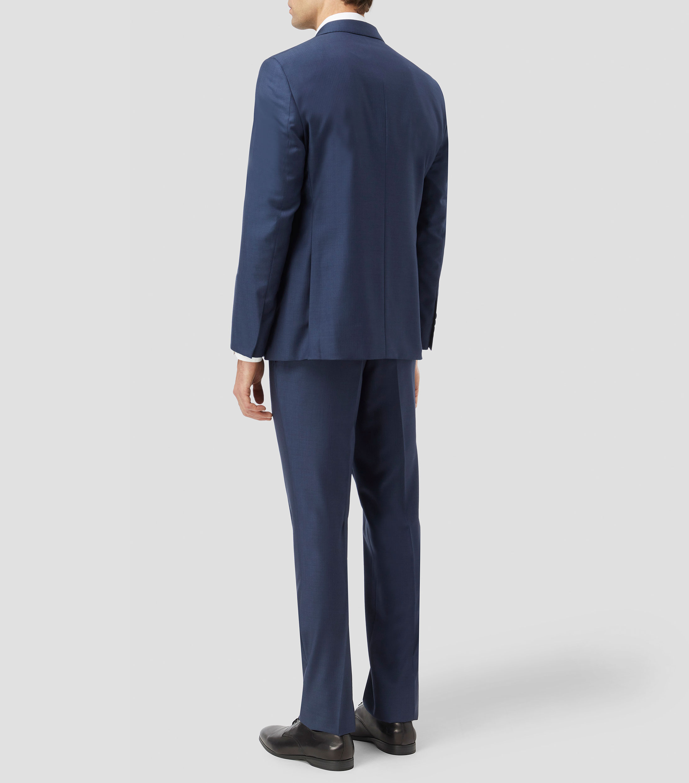 Traje de lana corte slim liso Hombre